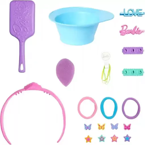 Mattel Barbie fodrász babafej kiegészítőkkel