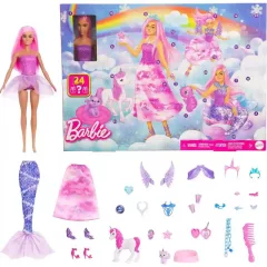   Mattel Barbie Dreamtopia adventi kalendárium, naptár, sellő, hercegnő, tündér