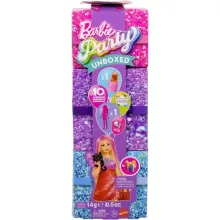 Mattel Barbie Glam Party Unboxed meglepetés baba - Piros ruhában
