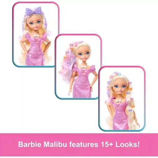 Mattel Barbie Dream Besties Malibu baba fodrászos kiegészítőkkel