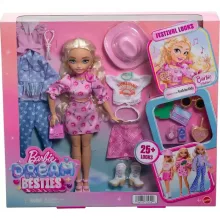 Mattel Barbie Dream Besties Malibu baba fesztiváli ruhákkal és kiegészítőkkel