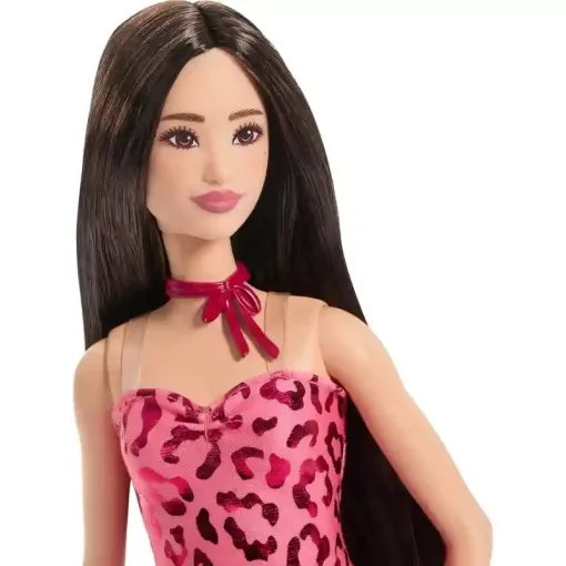 Mattel Barbie Fashionistas baba leopárdmintás ruhában