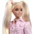   Mattel Barbie Deluxe Style baba csíkos mintás rózsaszín farmerruhában