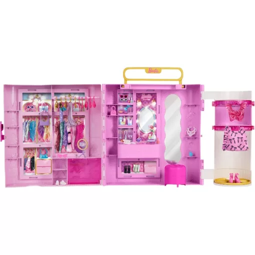 Mattel Barbie Deluxe Style ruhásszekrény Spin & Style öltözőfülkével