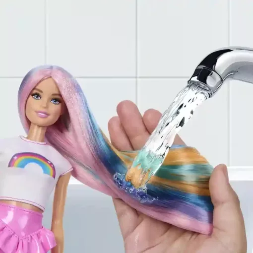 Mattel Barbie baba szivárványos hajú fodrász baba kiegészítőkkel