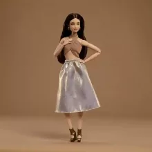 Mattel Barbie Basics Signature Model Collector divatbaba 06 keresztpántos felsőben