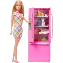 Mattel Barbie konyhai játékszett hűtőszekrénnyel és babával