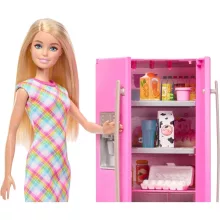 Mattel Barbie konyhai játékszett hűtőszekrénnyel és babával