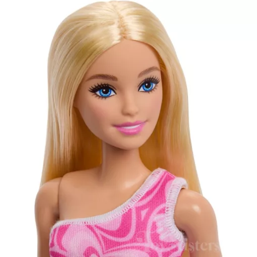 Mattel Barbie szőke hajú baba rózsaszín ruhában