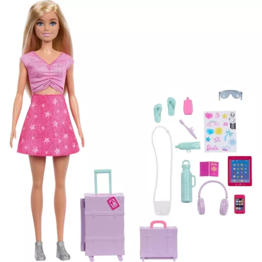 Mattel Barbie Family & Friends utazó Malibu baba kiegészítőkkel