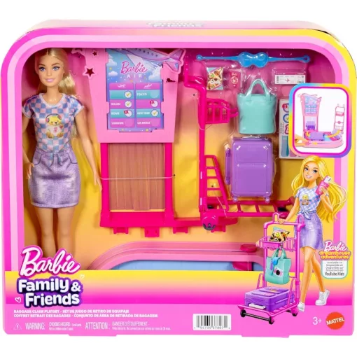 Mattel Barbie Malibu utazó baba reptéri kiegészítőkkel