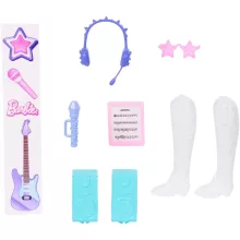Mattel Barbie Team Roll & Reveal popsztár énekes baba diszkógömbben