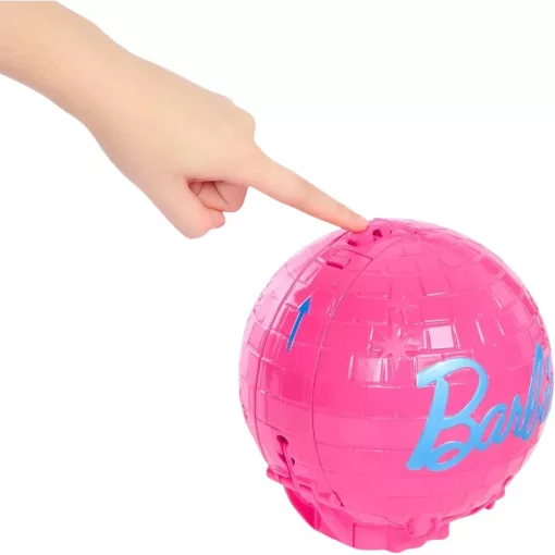 Mattel Barbie Team Roll & Reveal popsztár énekes baba diszkógömbben