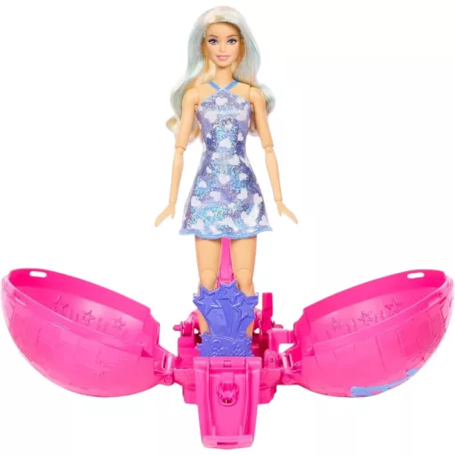 Mattel Barbie Team Roll & Reveal popsztár énekes baba diszkógömbben