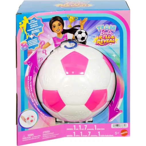 Mattel Barbie Team Roll & Reveal focista baba focilabdában