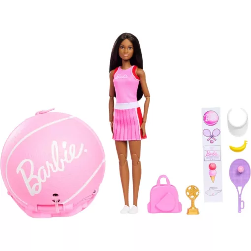 Mattel Barbie Team Roll & Reveal teniszező baba teniszlabdában
