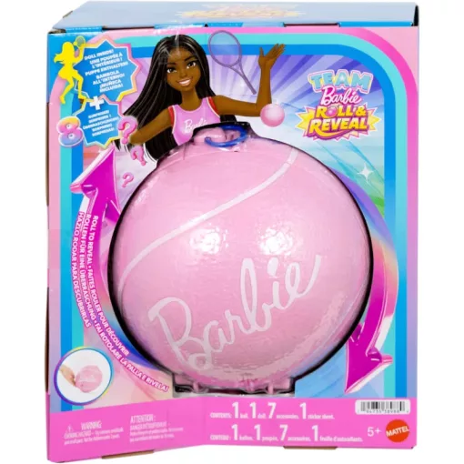 Mattel Barbie Team Roll & Reveal teniszező baba teniszlabdában