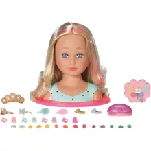 Zapf Creation Baby Born fodrász és sminkes babafej kiegészítőkkel 27cm