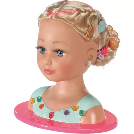 Zapf Creation Baby Born fodrász és sminkes babafej kiegészítőkkel 27cm