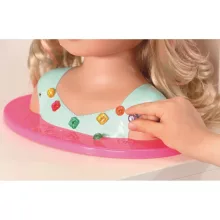 Zapf Creation Baby Born fodrász és sminkes babafej kiegészítőkkel 27cm