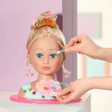 Zapf Creation Baby Born fodrász és sminkes babafej kiegészítőkkel 27cm