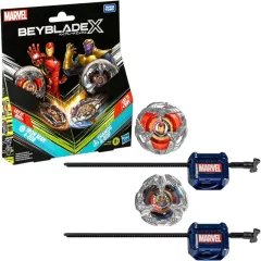   Hasbro Beyblade X Marvel Vasember 4-80B vs. Thanos 4-60B pörgettyű készlet kilövővel