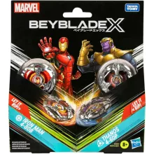 Hasbro Beyblade X Marvel Vasember 4-80B vs. Thanos 4-60B pörgettyű készlet kilövővel