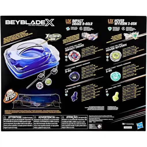 Hasbro Beyblade X Drop Attack harci aréna 2db pörgettyűvel és kilövővel