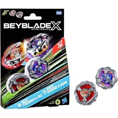   Hasbro Beyblade X Beat Tyranno 4-70Q és Knife Shinobi 4-80HN pörgettyű készlet