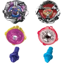 Hasbro Beyblade X Beat Tyranno 4-70Q és Knife Shinobi 4-80HN pörgettyű készlet