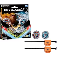   Hasbro Beyblade X Jurassic World T-Rex vs. Mosasaurus pörgettyű készlet kilövővel