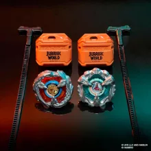 Hasbro Beyblade X Jurassic World T-Rex vs. Mosasaurus pörgettyű készlet kilövővel