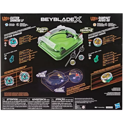 Hasbro Beyblade X Sneak Attack harci aréna 2db pörgettyűvel és kilövővel