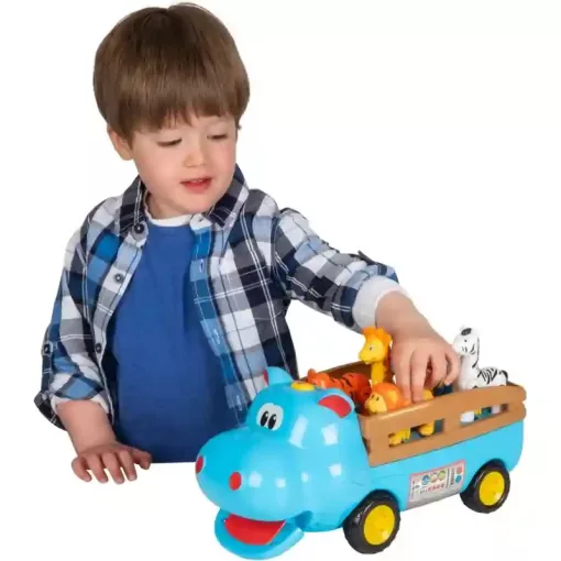 Big Steps interaktív víziló teherautós szafari vadállatokkal