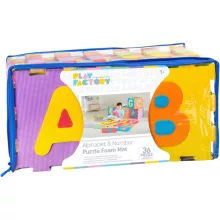 Big Steps 36 darabos számos és betűs habszivacs puzzle játszószőnyeg cipzáros táskában