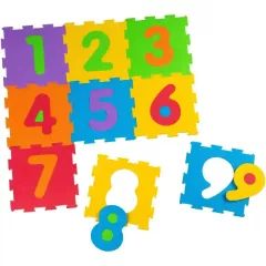   Big Steps 9 darabos számozott habszivacs puzzle játszószőnyeg cipzáros táskában