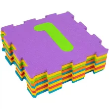 Big Steps 9 darabos számozott habszivacs puzzle játszószőnyeg cipzáros táskában