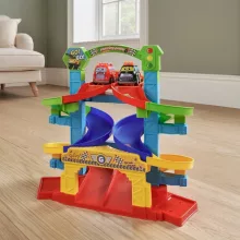 Big Steps autópálya interaktív rendőrautóval és tűzoltóautóval