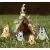   Bluey - Bluey családja 4db-os figuraszett, Bluey, Bingo, Csibész, Szimat