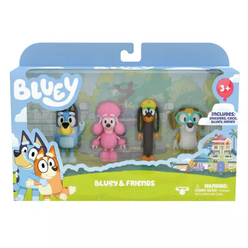 Bluey - Bluey, Snickers, Kokó és Honey figurák
