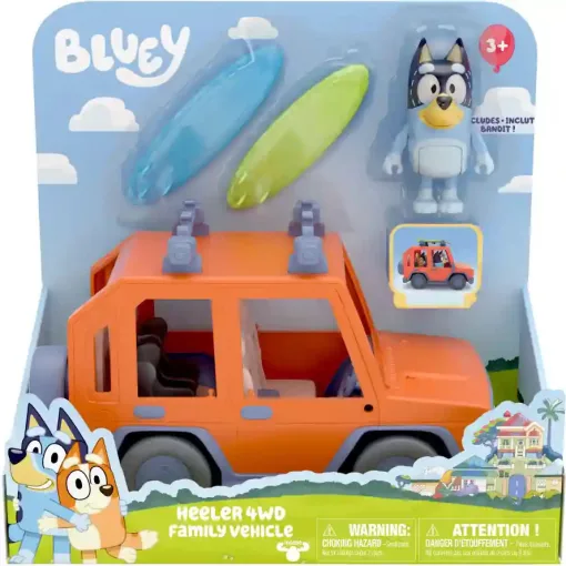 Bluey - Családi autó Csibész figurával