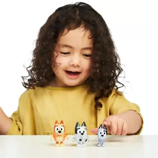 Bluey - Unokatestvérek 3db-os figuraszett (Bingo, Zokni, Gombóc)