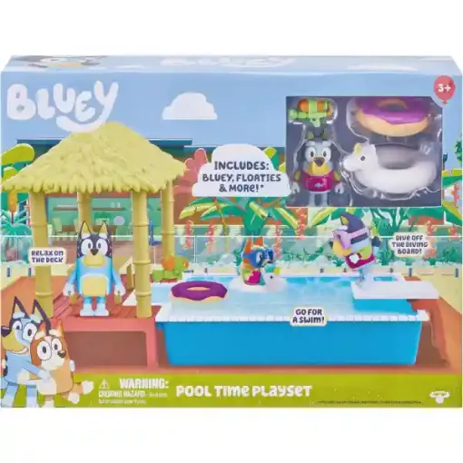 Bluey - Medencés szett Bluey figurával (csomagolássérült)