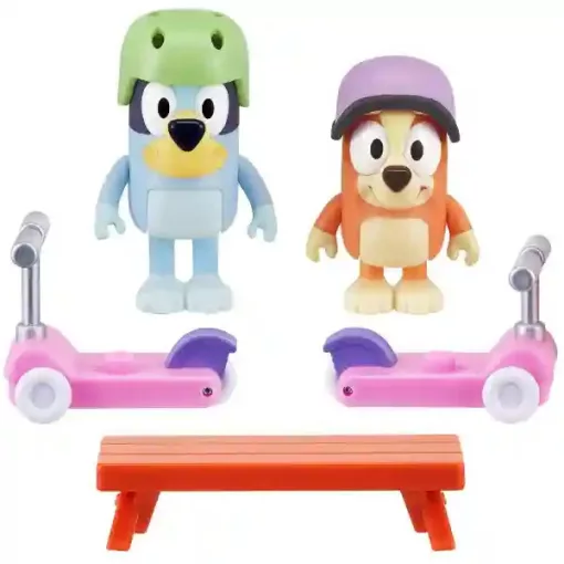 Bluey - Rollerezés Bluey és Bingo figurákkal