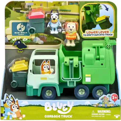Bluey - Kukásautó Bluey és kukás figurákkal