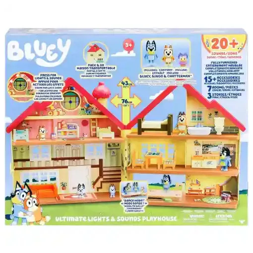 Bluey - Interaktív családi ház figurákkal, fénnyel és hanggal (csomagolássérült-új)