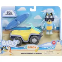 Bluey - Tengerparti homokfutó járgány Csibész figurával