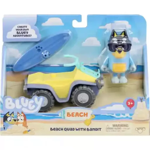 Bluey - Tengerparti homokfutó járgány Csibész figurával