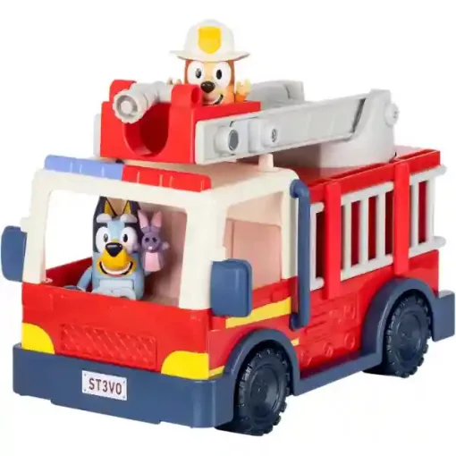 Bluey - Tűzoltóautó Bluey és Bingo figurákkal