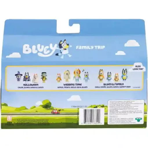 Bluey - Bluey, Bingo, Csibész és Szimat figurák családi nyaralása